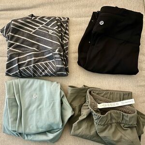lululemon athletica Leggings - Black, Gray, Green